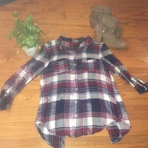 Button up plaid shirt